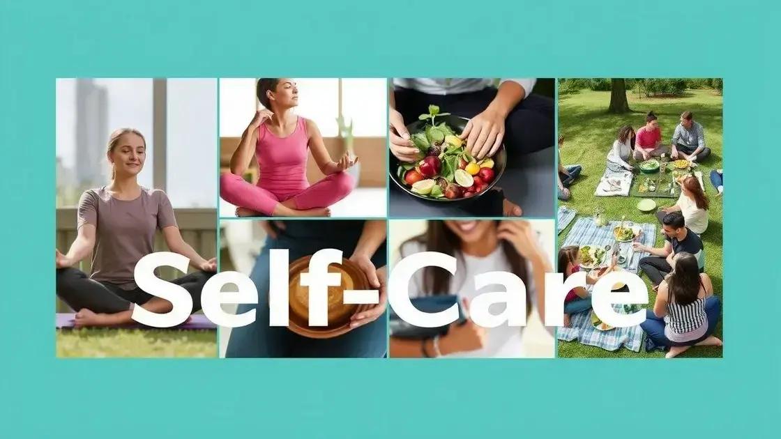 Different types of self-care practices