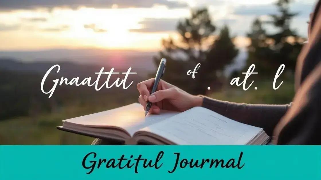 Benefits of keeping a gratitude journal