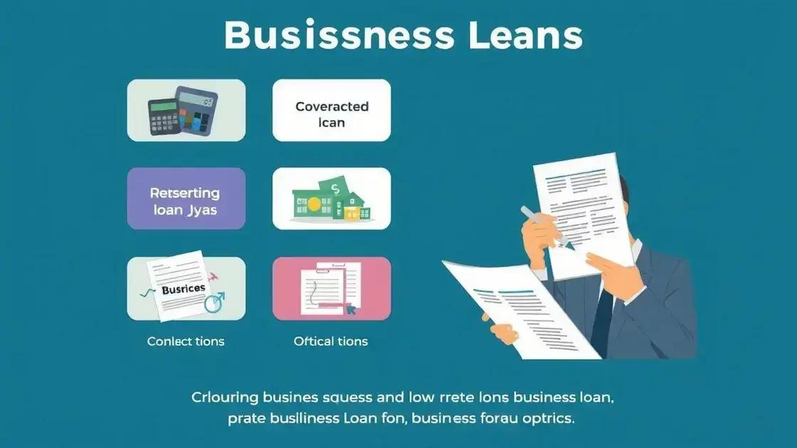 Types of business loans available